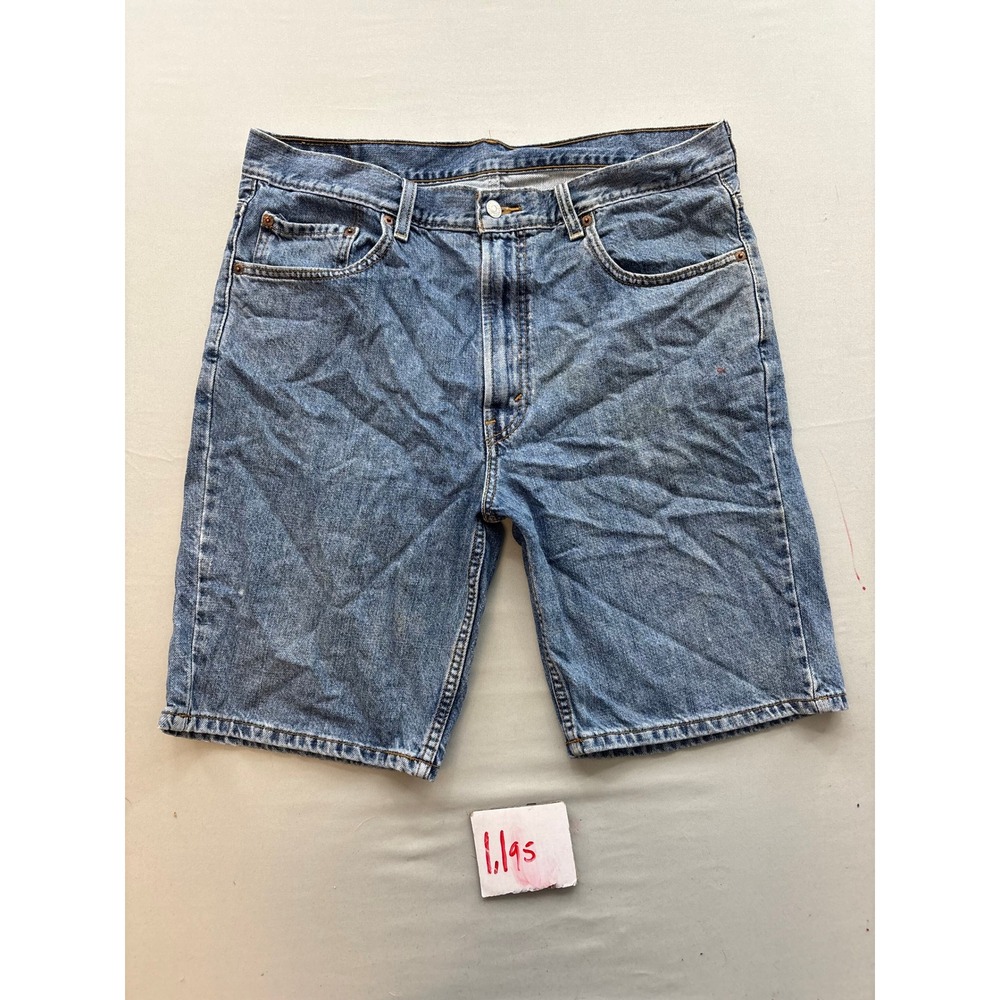 Levis 505 Regular Fit Denim Shorts Mens 35 Blue Medium Wash Jean Shorts